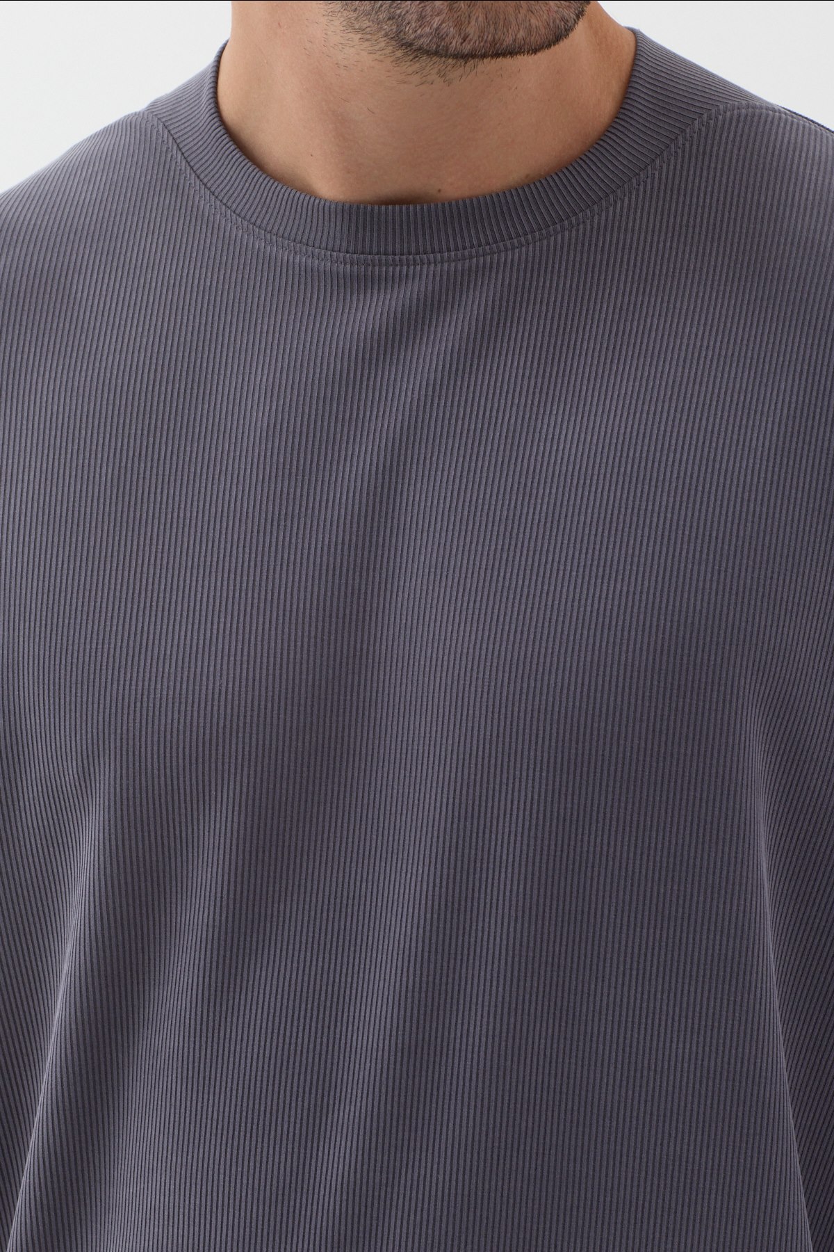Orendahill Men's Ribbed Crew Neck Sweatshirt